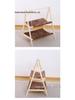 Cat Double-Layer Hammock Bed - Solid Wood Cradle & Swing House