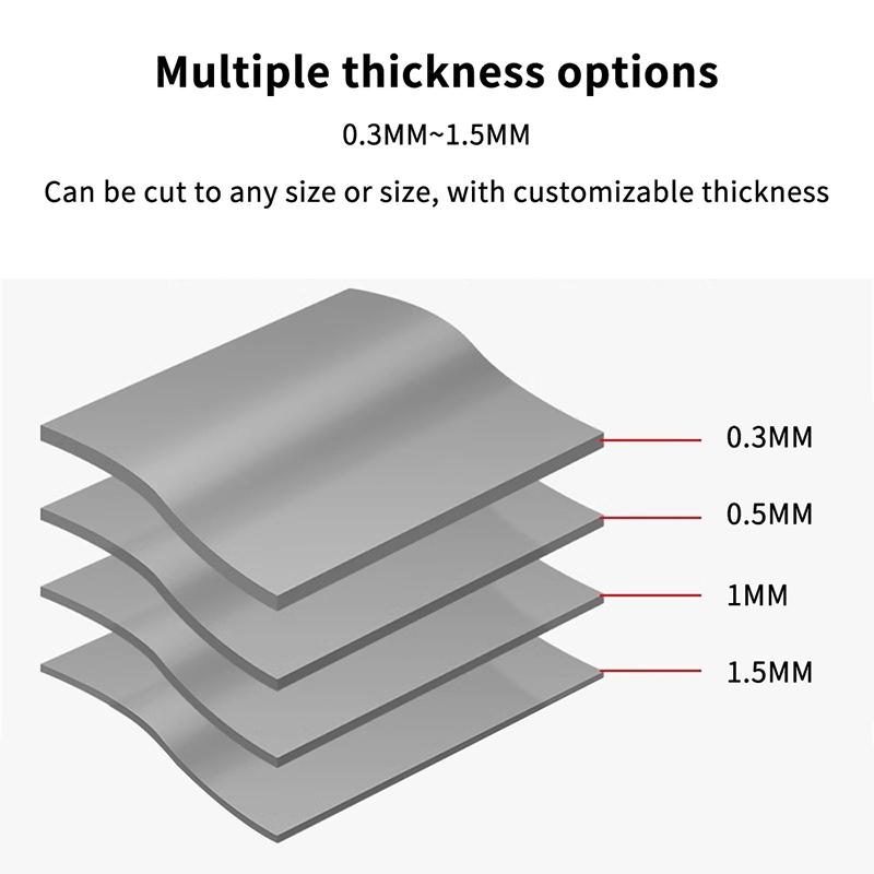 1 шт. 15 Вт Теплопроводящая прокладка лист 0,3/0,5/1,0/1,5 мм Силиконовые термопрокладки Адгезивные Изоляционные Листы силиконовой смазки