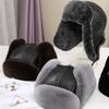 High-quality Winter Hat for Men with Earmuffs and Genuine Leather, Perfect for Skiing and Outdoor Activities