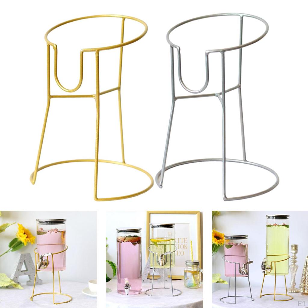 Dispenser Stand Countertop Lemonade Containers Water Jug Rack 4.7inch Dia. Glass Jar for