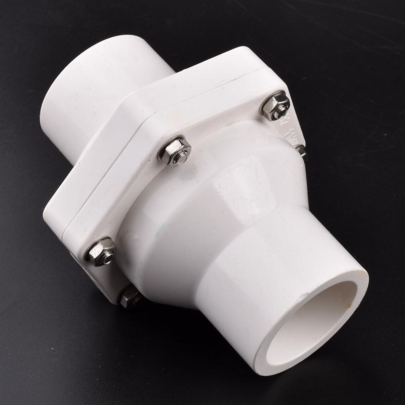 25~63mm UPVC Flap Check Valve Drain Pipe Water Pump Anti-reflow Anti-odor Non-return Valve Connector Garden Irrigation Fittings