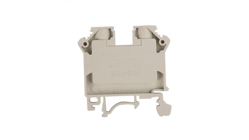 Złączka Szynowa 2-Przewodowa 6Mm2 Szara Nowa Zsg 1-6.0Ns 11421312