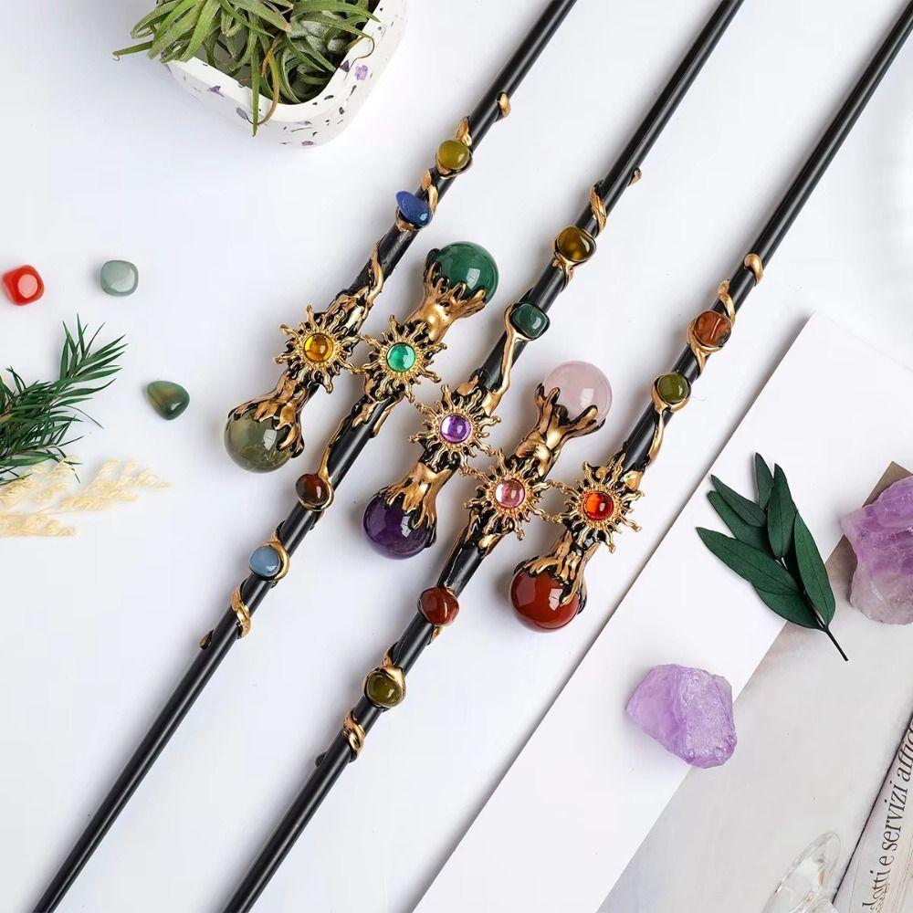 Halloween Prop Fairy Stick Crystal Ball Magic Scepter Creative Crystal Magic Wand Decorative