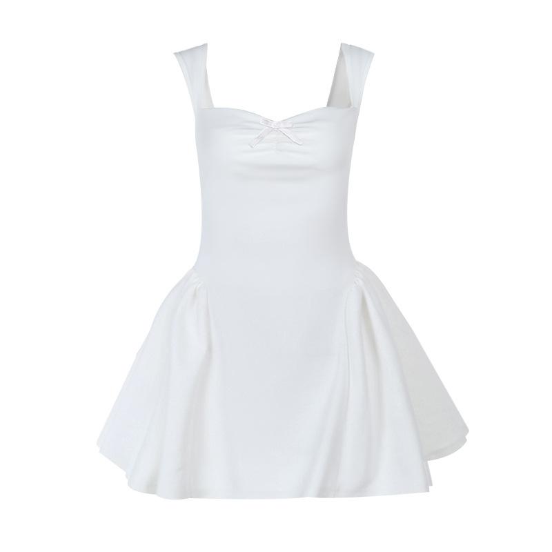 Spring Wrap Hip Skirt Women's Fashion Ethos Elegant Slim Peach Collar Halter Dress