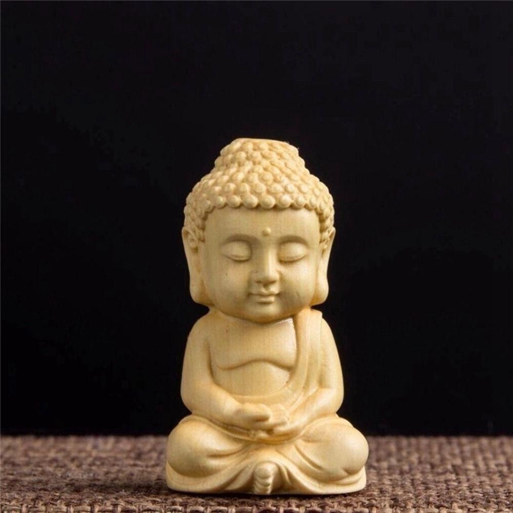Home Decor Baby Buddha Car Ornament Buddha Statue Little Monk Figurines Key Chain Pendant