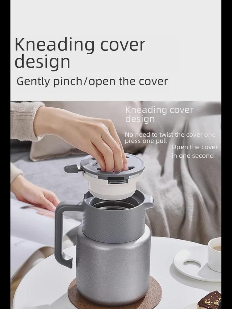 High-Grade Titanium Insulated Teapot, 1500ml, Stylish Design for Old White Tea Brewing