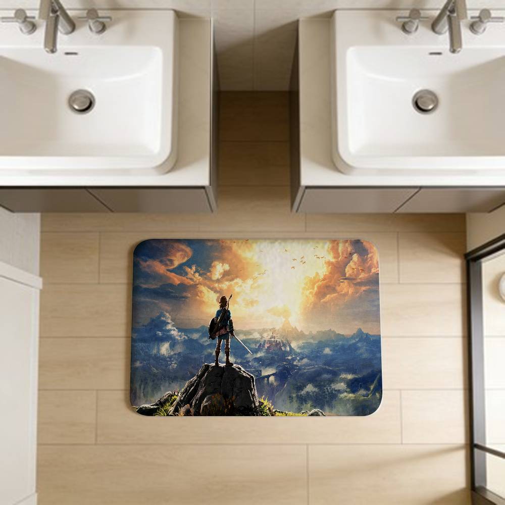Video Game Legend Zeldas Door Mat Kids Room Bedroom Decoration Balcony Anti-Slip Doormat Living Room Doormat Area Rug