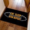 Dumbbell Fitness Equipment 3D Optical Illusion Doormat Flat Non-slip and Easy To Clean Perfect for Front Door Bedroom  Door Mat