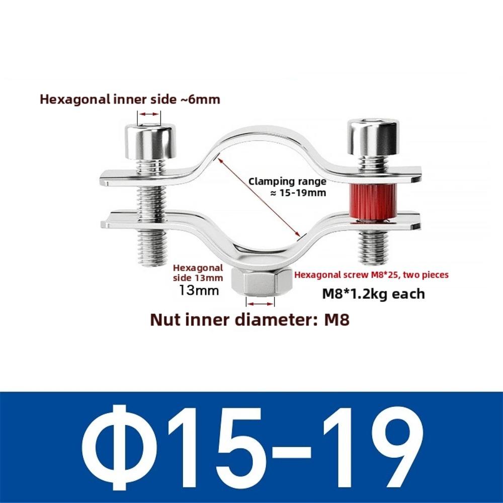 1Pcs 304 Stainless Steel Stainless Steel Pipe Bracket OD 8-325mm Pipe Clamp for Water Pipe