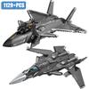 Серия «Военные» Прыгающие самолеты J-35 Корабельный самолет Строительные блоки MOC Городской Боевой самолет Модель Кирпичи Игрушки Для Детей Мальчиков Подарки