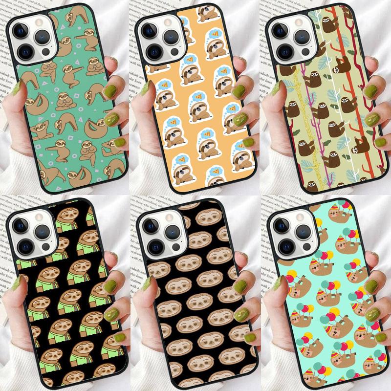 Sloth Animal Cute Phone Case For iPhone 17 Air 16 15 14 plus 12 13 Pro max Soft Bumper Shell Cover coque