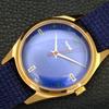 HAND-WINDING VINTAGE HMT PILOT INDIAN MENS BLUE COLOR DIAL WATCH A702079-5 R208-a702079