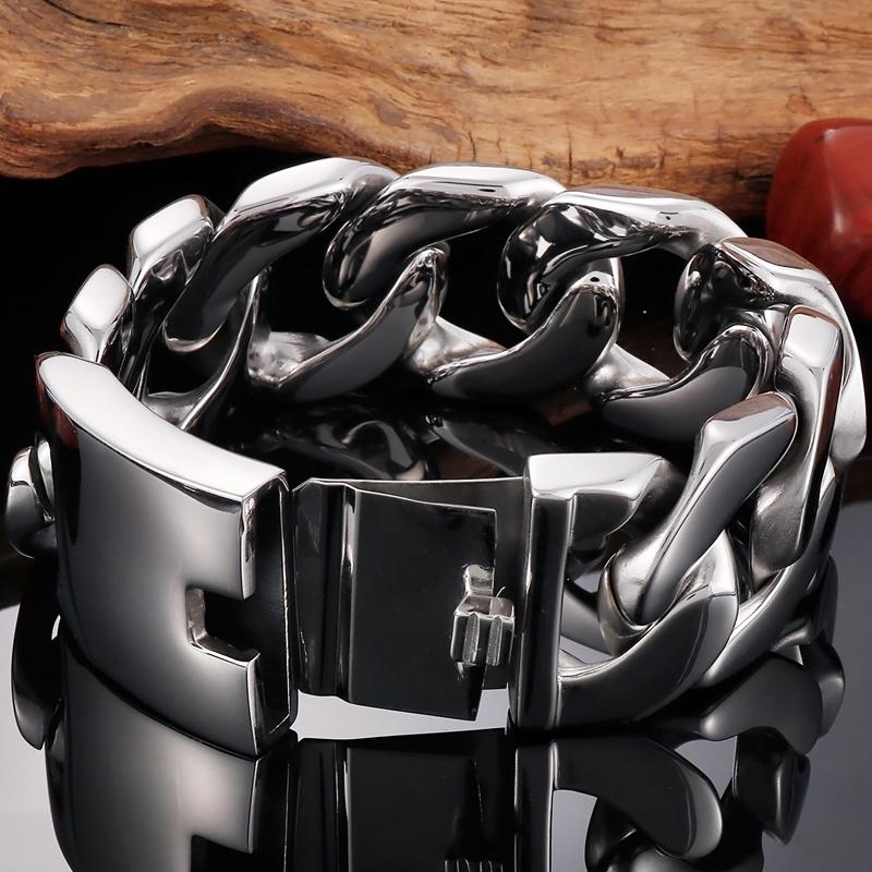 Массивный кубинский браслет-цепочка Майами 31 мм для мужчин золотого цвета, тяжелые мужские браслеты из нержавеющей стали, подарки на день рождения для папы, мужа, мальчика