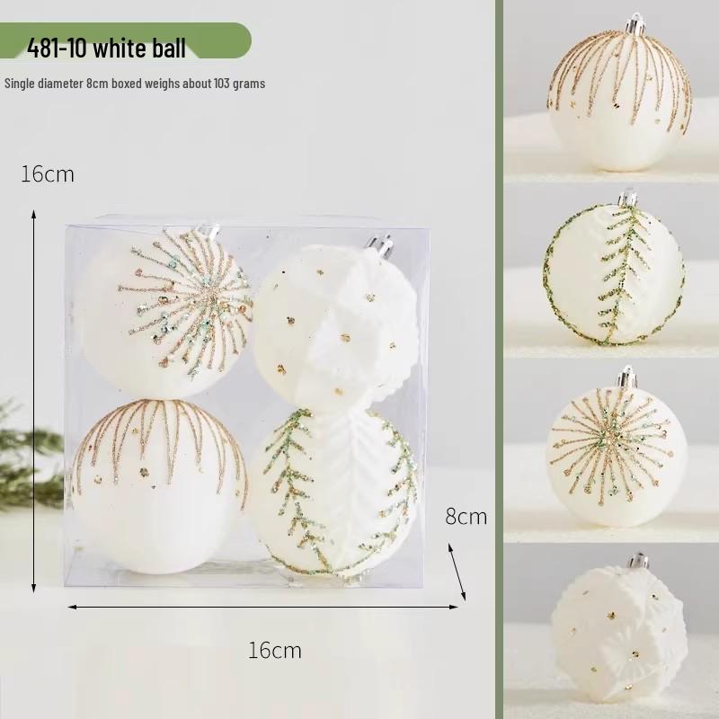 42pcs Electroplated Shiny Christmas Tree Baubles - Creative Hanging Ornaments for Festive Decoration