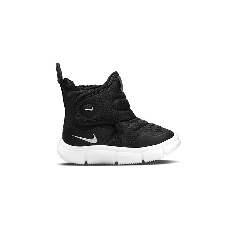 Nike Novice Boot TD Черно-белые детские кроссовки Lime-Glow Dark-Smoke-Grey Metallic-Silver AV8338-005