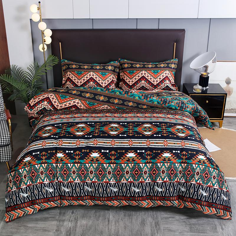 Bohemian Mossaic Ethnic Vintage Bed Linen Set King Queen Full Twin Size Duvet/Doona Cover Set