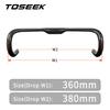 TOSEEK TR30 Велосипедный Карбоновый Шоссейный Руль 380/400/420/440 мм UD Матовый Внутренняя Прокладка Руль для Шоссейного Велосипеда Велосипедные Запчасти