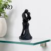 Easy Care Decoration 3D Printed Black & White Couple Hugging Statue, Minimalist Modern Sculpture with Abstract Embrace Durable Figurine Form,