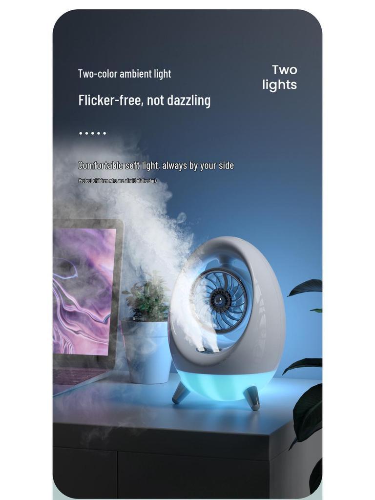 Мини двойной USB-кондиционер и увлажнитель воздуха для рабочего стола