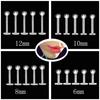 5Pcs Unisex Clear Round Nose Ear Lip Chin Ring Stud Bar Body Piercing Jewelry