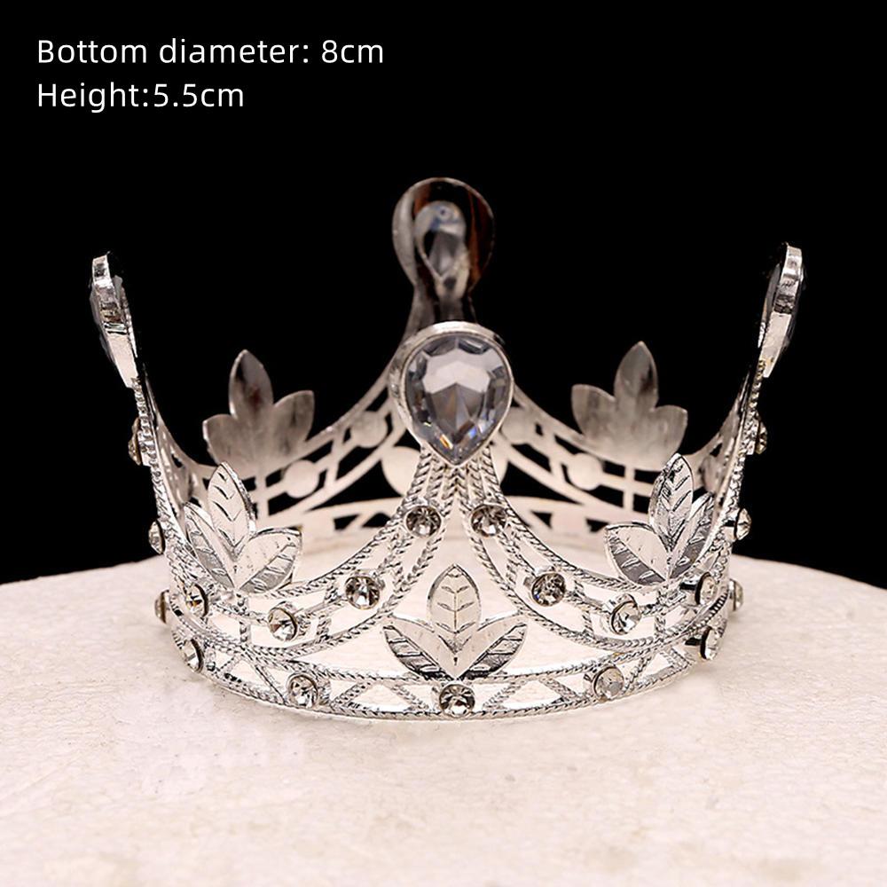 Корона со стразами для выпечки торта, украшение для головы, детские аксессуары для волос, принцесса, свадьба, день рождения, вечеринка, принадлежности, новый