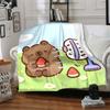 1pc Cartoon Capybara Blanket Lightweight Blanket Throw Blanket For Sofa, Bed, Travel, Camping, Livingroom, Office, Couch, Chair yy251010101