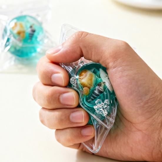 Ocean Seashells Stress Ball Anxiety Relief Clear Ball Squeeze Toy Home Office Workers Hand Relaxation Sensory Ball