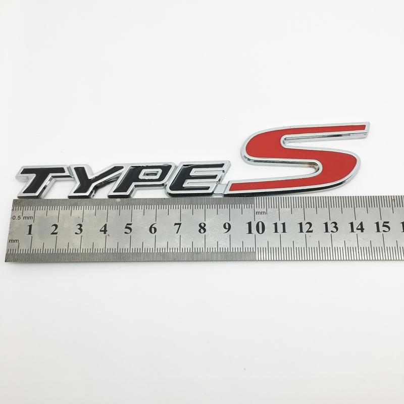 AAALX1 ANTINIYA 3D Metal TYPE S Logo Sticker Badge Car Side Rear Emblems For Honda Acura Accord Civic Spirior Odyssey Decor Sticker
