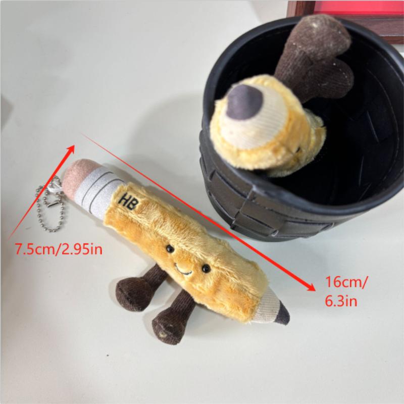 Cute Simulation Pencil Plush Dolls Toys Keychain Bag Pendant Backpack Ornaments Funny Birthday Gifts Cultural And Creative Toys