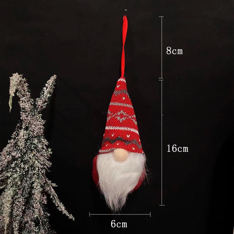 Вязаная шерстяная кукла Forest Man - Маленькая безликая рождественская елочная подвеска