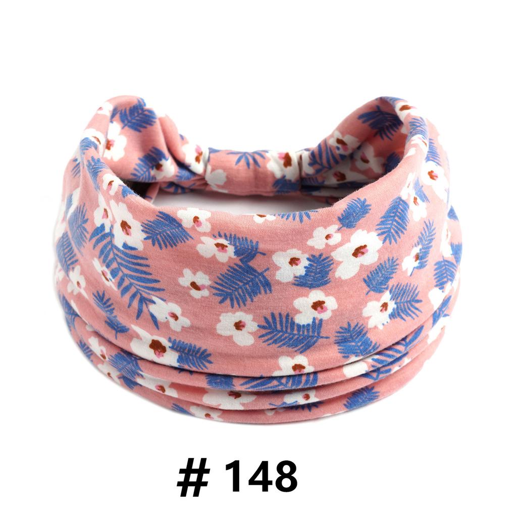 Бохо повязки на голову для женщин Хлопковые широкие повязки на голову Эластичная повязка для волос Нескользящая для тренировок Йоги Бега Тюрбан Головной убор Аксессуары для волос