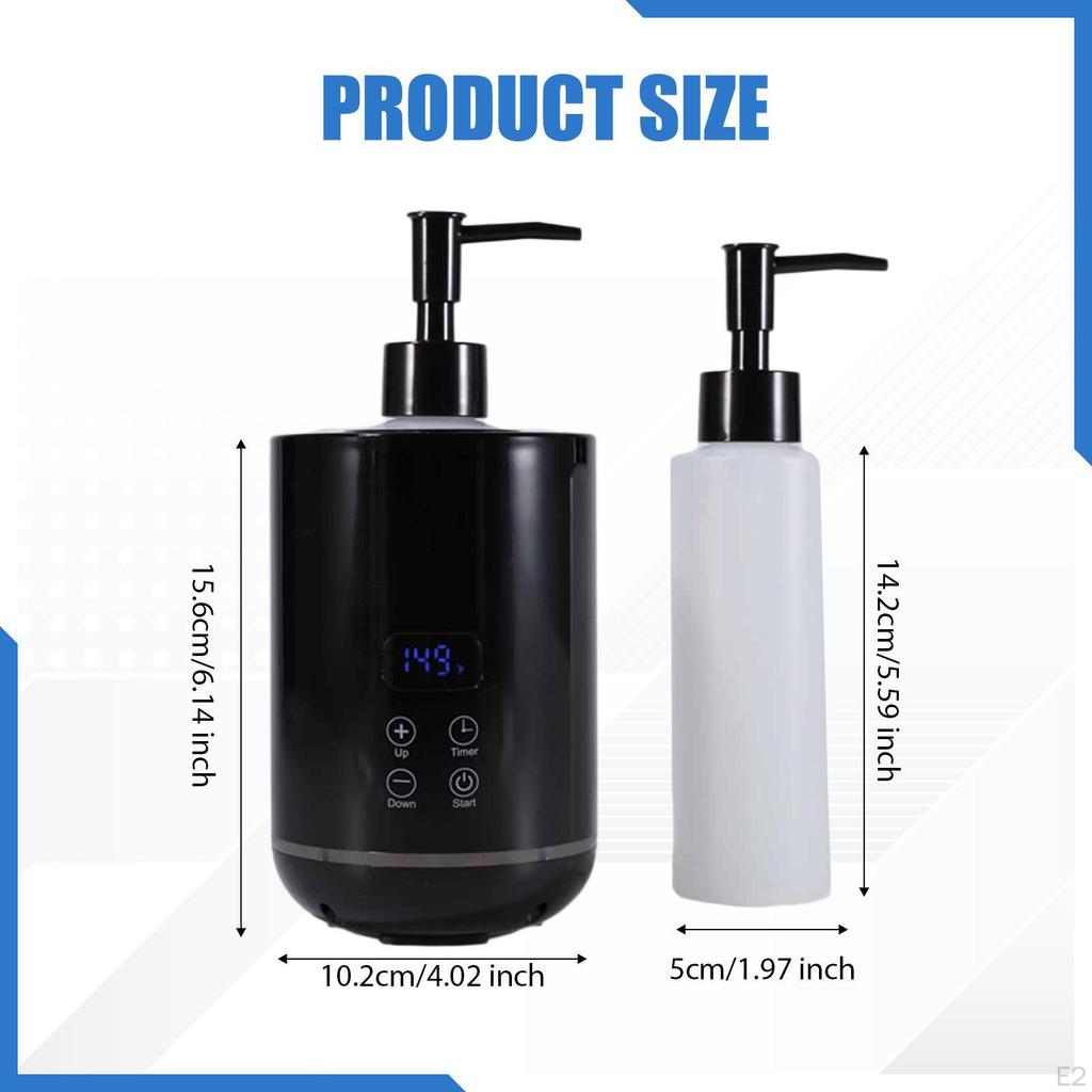 Massage Oil Warmer Salon Multifunction SPA with Bottle Dispenser Black