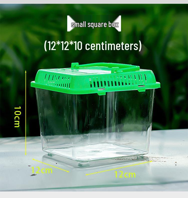 Прозрачный ручной бокс для разведения питомцев - Большой, Средний и Маленький размеры для Черепах, Золотых рыбок или Хомяков.