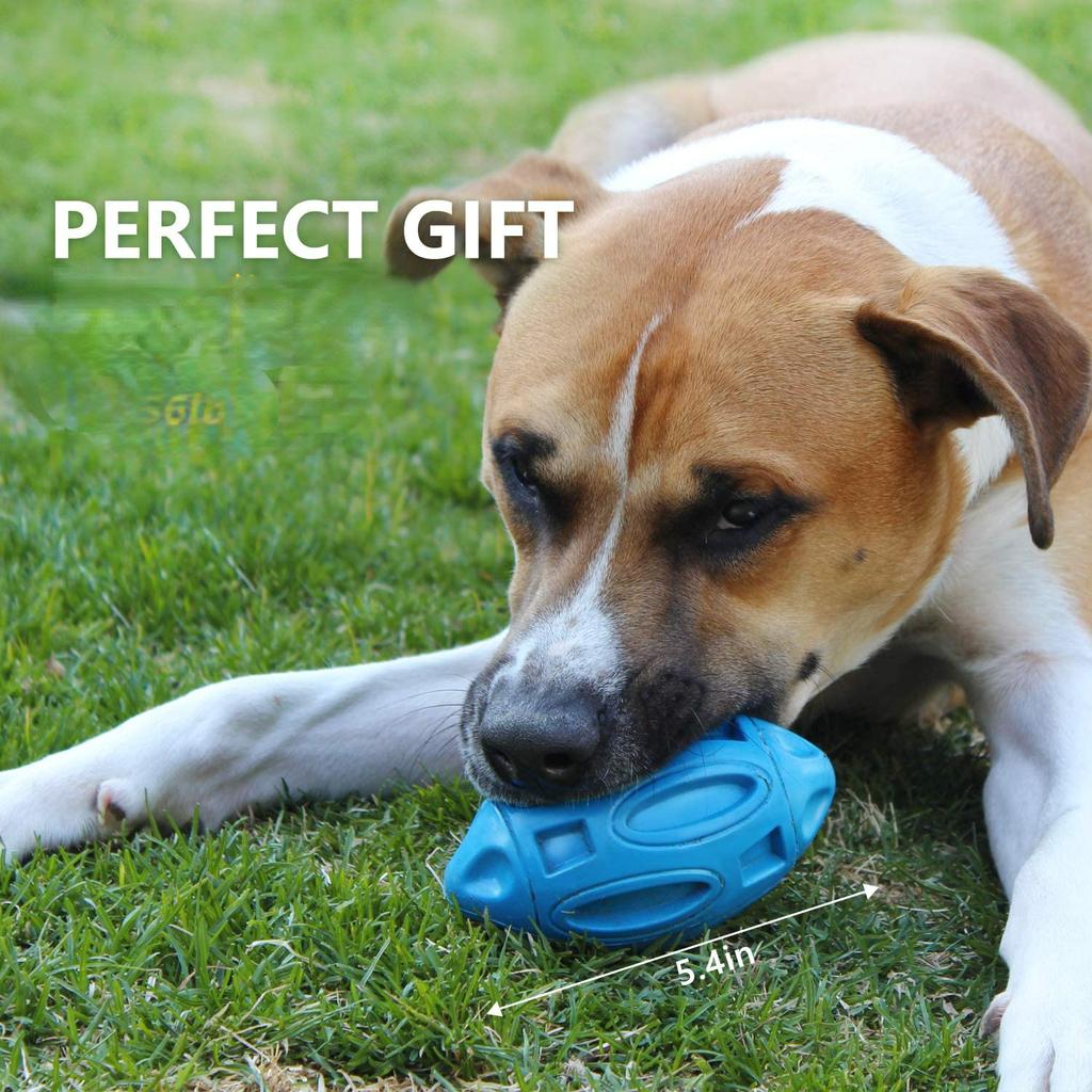 Squeaky Dog Toys For Aggressive Chew Toy Rubber Puppy Chew Ball Teeth Grinding Cleaning Durable Pet Toy