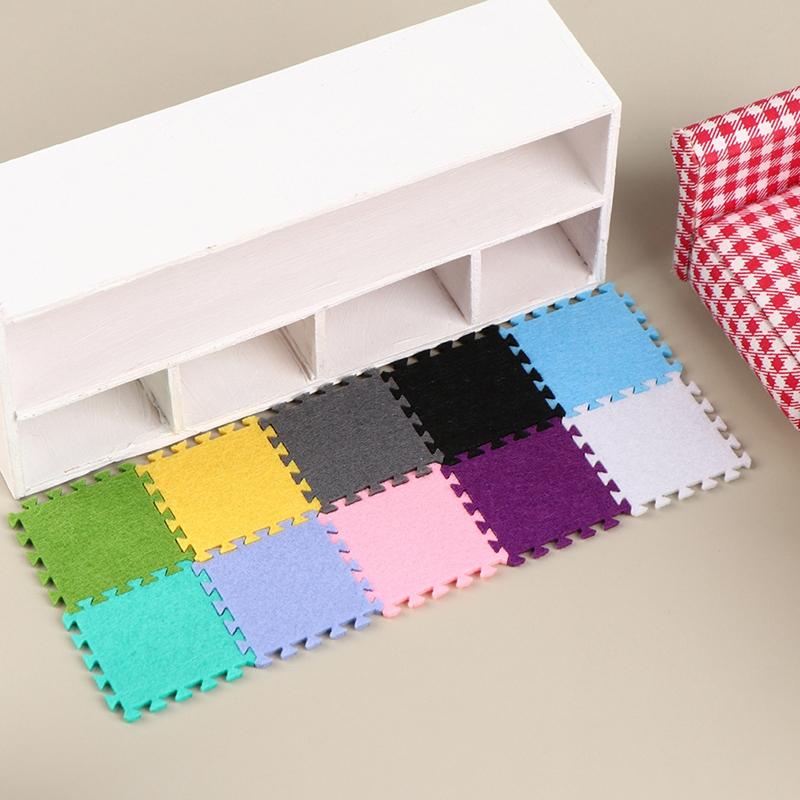 6шт 1:12 миниатюрных ковриков для кукольного домика, многоцветный коврик, модель мебели, декоративная игрушка