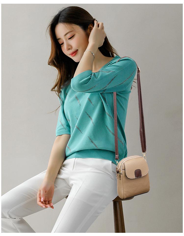 Трендовая женская сумка-кроссбоди на одно плечо из мягкой кожи 2025 года – Универсальный европейско-американский стиль