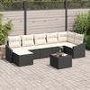 VidaXL 7-piece Garden Sofa Set with Brown Cushions In Poly Rattan 3346817