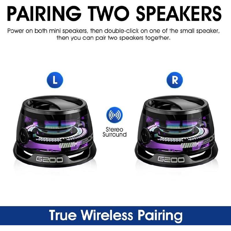 Портативная мини-беспроводная Bluetooth-колонка, музыкальный сабвуфер, супер басовая стереоколонка для мобильного телефона, музыкальный плеер