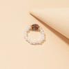 Personality Simple Retro Girls Korean Pearl Ring Fashion Jewelry Finger Rings Natural Stone