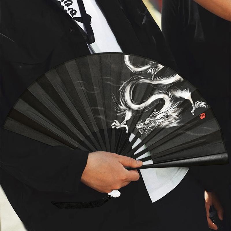 Винтажный шелковый складной веер, китайское искусство, ремесла, подарок, украшение для дома, танцевальный веер, бамбуковый декор для комнаты, деревянные бамбуковые веера, вентилятор
