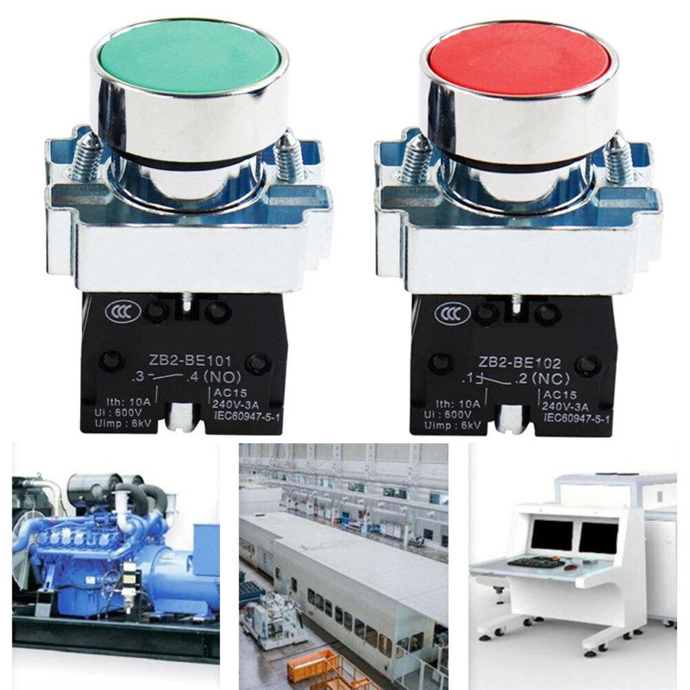 22mm push button switches pack of 10 waterproof momentary for industrial equipment with normally open normally closed contacts