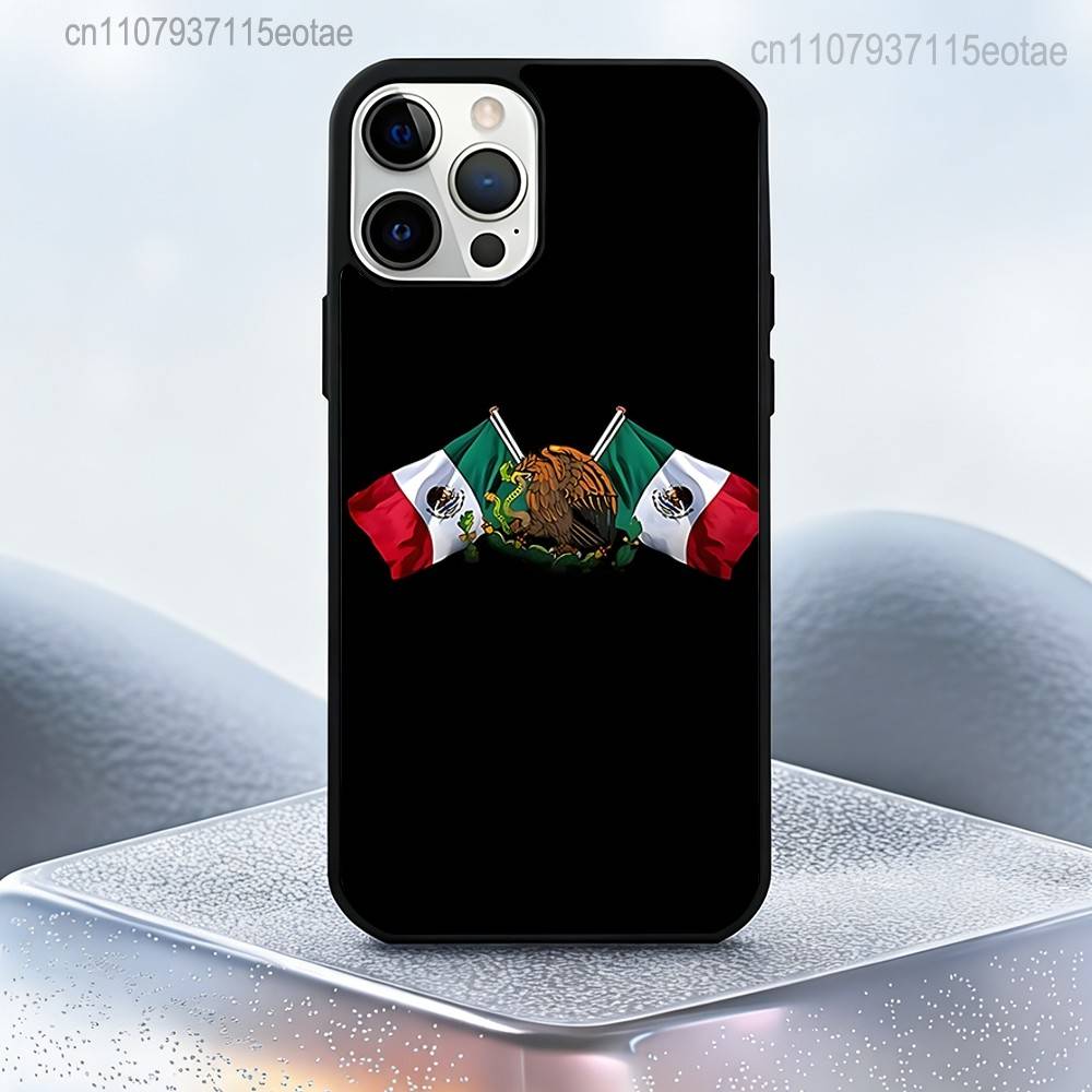 Mexico National Emblem Flag Case For iPhone 17,16,15,14,13,12,11,Pro,Max,Plus,Mini,SE4,E Magnetic Magsafe Wireless Charging