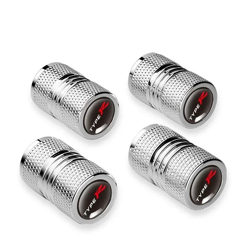 4Pcs/lot Car TypeR Tire Wheel Valve Caps Tyre Rim Stem Covers For Honda Civic TYPE R CRV HRV Accord Fit Accessories