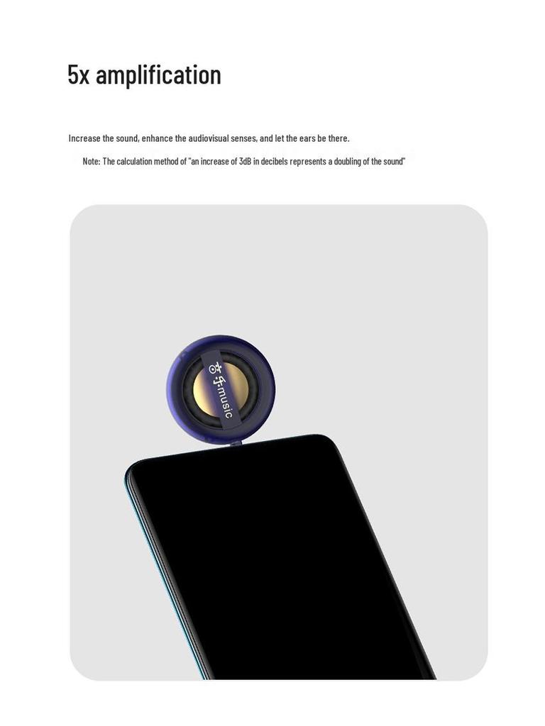 Portable 3.5mm Plug-in Mobile Phone Amplifier with MP3 Playback