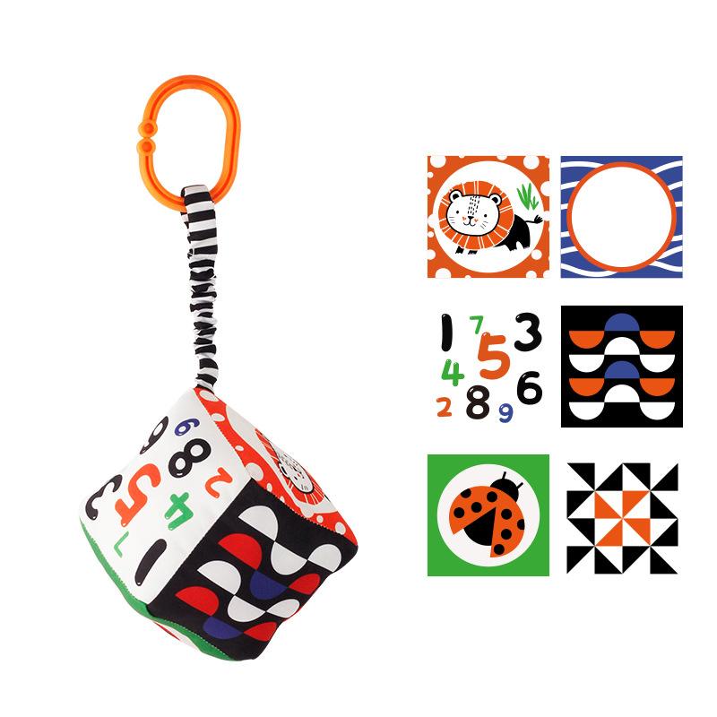 Non-Toxic Baby Newborn Crib Hanging Rattle Toys Early Development For 0-12 Months High Contrast Black And White Learning Education Toy