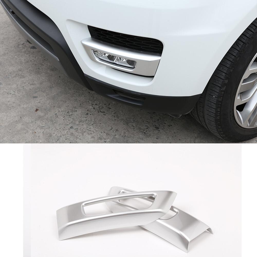 ABS Silver Front Fog Light Cover Lamp Frame Trim For LR Range Rover Sport 14-17