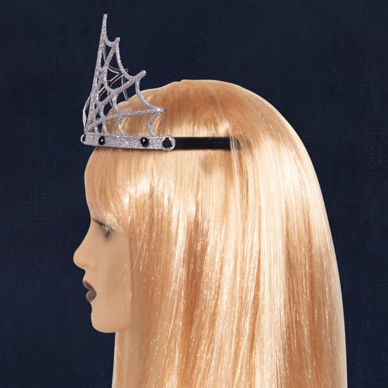 Хэллоуинская корона-паутина, жуткая тиара-паутина, головной убор для женщин и девочек, аксессуар для костюмированной вечеринки на Хэллоуин