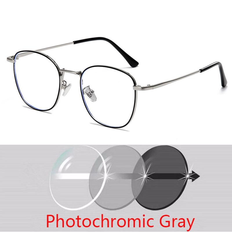 Retro Round Metal Myopia Glasses -1 0 To -6 0 For Women Men Students Square Frame Fashion Eyewear