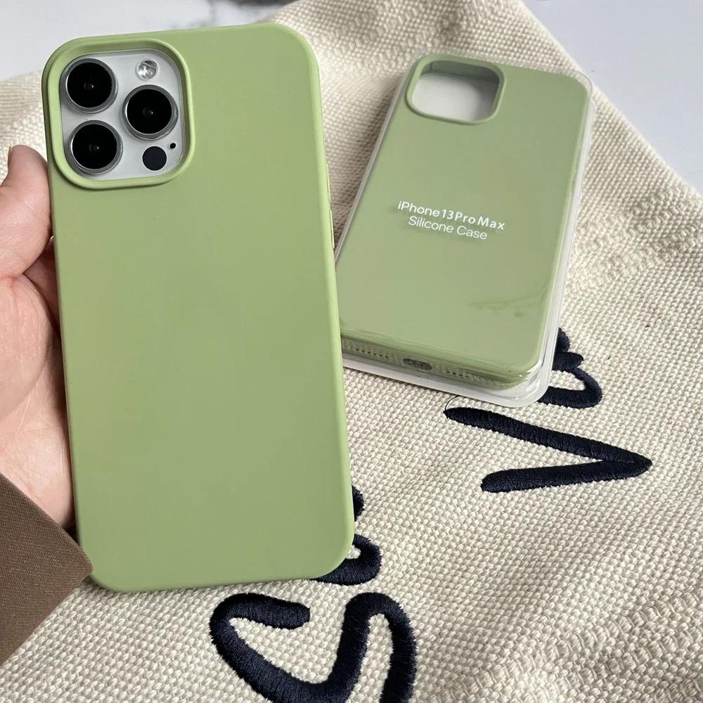 Multi-color Apple Original 16 Pro Max Phone Case, Soft Silicone for Apple 16 15 14 13 12 Full Wrap Shockproof, Anti-slip Phone Case