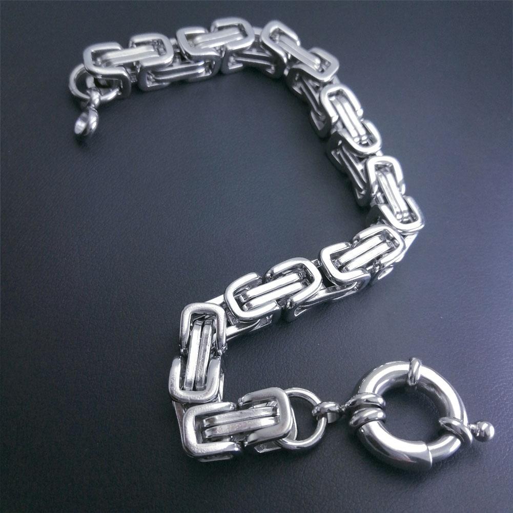 Браслет из нержавеющей стали, византийский звено, браслет для мужчин, женщин, мальчиков, водонепроницаемость